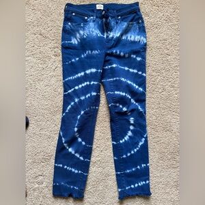 J. Crew Blue Tie-Dye Straight Leg Jeans